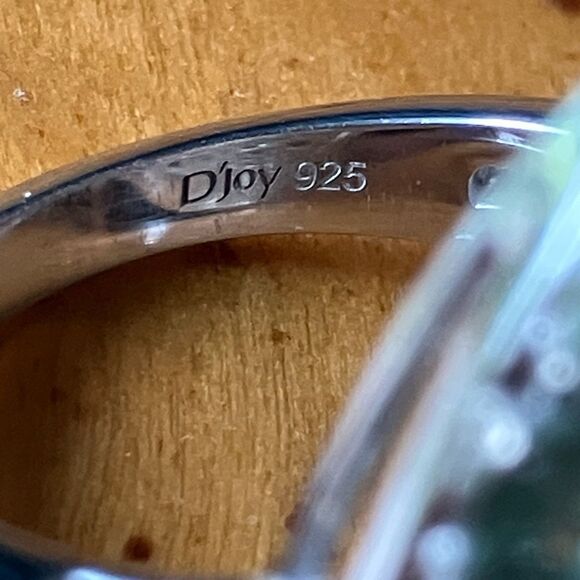 Natural Green Apatite Sterling Silver Cocktail Ring Size 7 - Picture 6 of 9